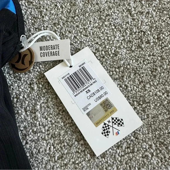 Hurley x NASCAR RIB CHEEKY RACERBACK ONE PIECE XS - Picture 3 of 9